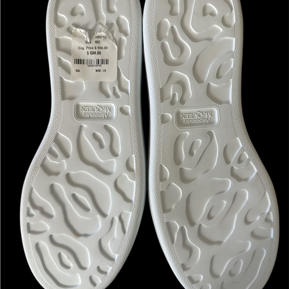 Alexander McQueen White Oversized Sneakers White Pink Glitter’ Size 40 - Picture 6 of 6